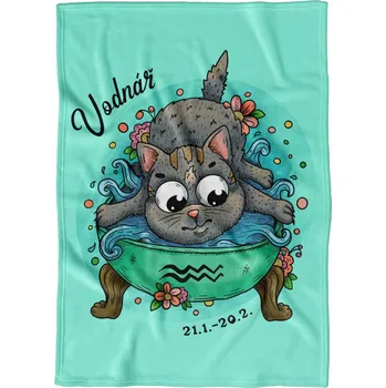 deka Deka 200 x 140 cm Kočičí znamení - Vodnář