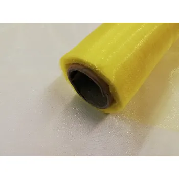 Organza šíře 36 cm - 09 - žlutá - od 1m