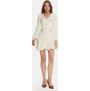 Oblečení a móda Marciano Guess Koktejlové šaty 5BGK36 7394A Écru Regular Fit 46