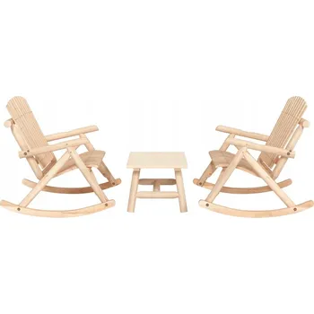 3dílná zahradní sedací souprava, masivní smrkové dřevo