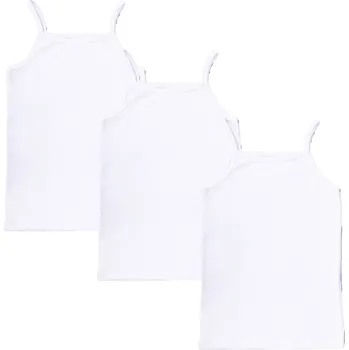 Dívčí tílko YOCLUB dětské tílko bílé bavlna velikost 158