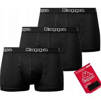 Boxerky Bavlněné boxerky KAPPA pánské slipy 3-BALENÍ BOX black 2XL XXL