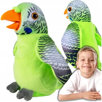 plyšák PAPOUŠEK OPAKUJÍCÍ SLOVA MLUVÍCÍ MEDVÍDEK OPAKUJÍCÍ SLOVA PLYŠOVÁ HRAČKA PTÁK POHYBLIVÝ