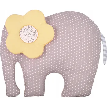 plyšák Polštář plyšový mazlíček přítulníček ruční výroby SLON růžové květy