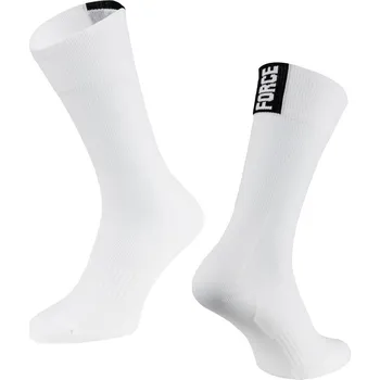 ponožky FORCE SECTOR, bílé L-XL/42-46