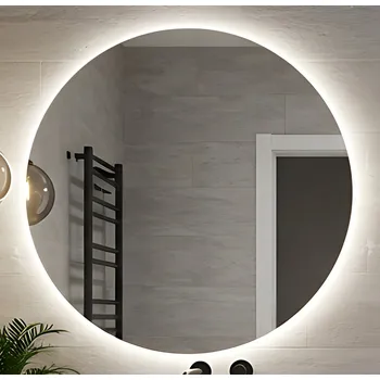 Zrcadlo Kulaté koupelnové Zrcadlo Luna s LED osvětlením 70 cm teplá barva