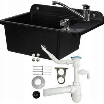 Granitový dřez Technický dřez pracovní komora baterie dávkovač