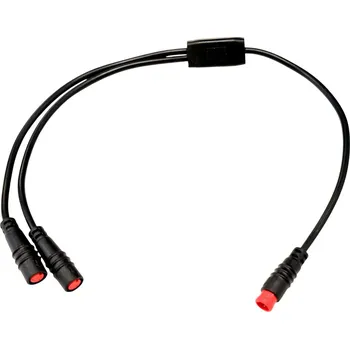 Elektronická stavebnice LaskaKit_cz Rozdvojka M8 bez zavitu 2 pin 2x samice -> 1x samec vodotěsný 35cm