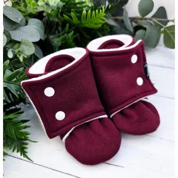 Capáčky Kulišárny Capáčky barefoot s fleesem WARM MERLOT VELIKOST: 6 délka stélky: 16cm