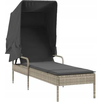 Zahradní lehátko Lehátko ocel šedé VidaXL