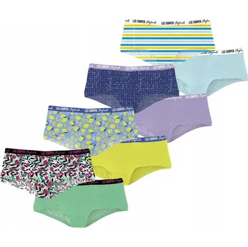 Kalhotky 8x Bavlněné šortky LEE COOPER HIPSTERS dámské kalhotky 8 KS vel. XL