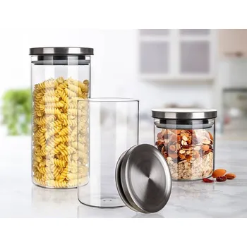 Dóza na potraviny Sada dóz na potraviny (3 ks) Freia, sklo