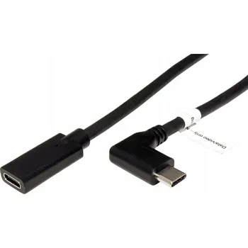 Datový kabel ROLINE USB 5Gbps kabel prodlužovací USB C(M) lomený - USB C(F), 2m, černý