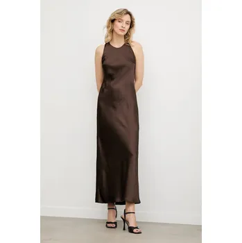 Dámské šaty Šaty Answear.LAB hnědá barva, maxi 93053/1 88X, vel. S