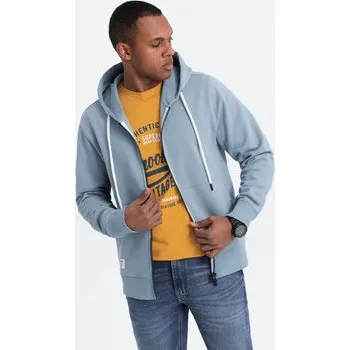 Pánská mikina Ombre Mikina OM-SSBZ-0178 Modrá Classic Fit XL