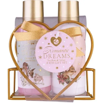 Sprchový gel SET koupelový ROMANTIC DREAMS v drátěném košíku NOVINKA ACCENTRA