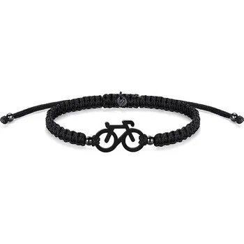 Náramek Sailbrace Bike braided bracelet, black