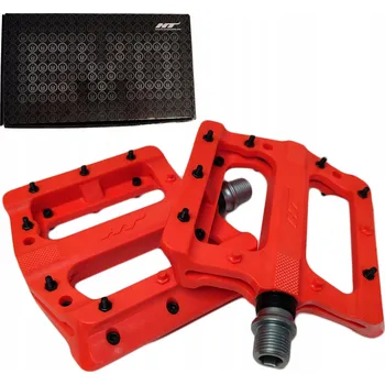 Pedál na kolo Platformové pedály HT Components PA01A červené