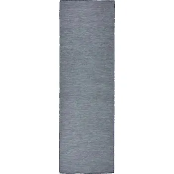 Koberec Koberec s plochou vazbou, 80x250 cm, modrý
