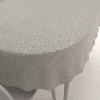 ubrus Velký dekorační oválný ubrus BKT-552 Přírodní režná 160x200 cm