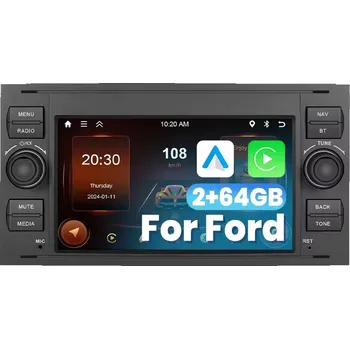 Autorádio Autoradio A3718BK Android 13, 7"LCD - Carplay, Android Auto, 2GB RAM, 64GB ROM, BT, WIFI, GPS, EQ FM RDS pro Ford Transit Fiesta Focus Galaxy