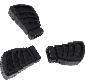 HomeDecTime 3ks gumové nožičky na stojan na bubny pro pochodovou kapelu - černé, velké