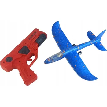 letadlo a vrtulník Styroporové Letadlo s Vystřelovací Pistolí Kluzák pro Děti - Sada