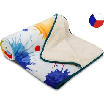 deka Luxusní dětská deka OVEČKA 100x140 SLEEP WELL Akvarel kaňky/smetanová
