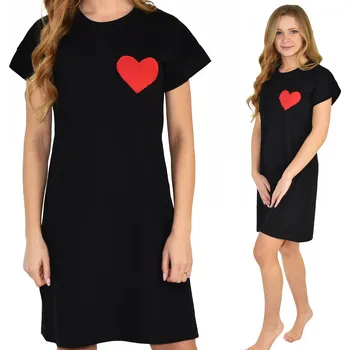 Dámská noční košile Noční košile Born2rest 1008 s krátkým rukávem nad kolena, velikost XL