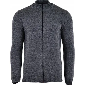 Dámský svetr 5XL HLADKÝ SVETR NA ZIP SVĚTLÝ MELÍR VELKÝ