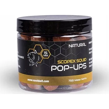 Boilies Nástraha Plovoucí kuličky Pop Up Nash Scopex Squid Natural 20 mm 75 g