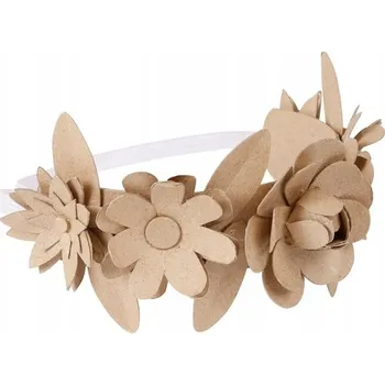 Věnec Skvělé DOPLŇKY pro DECOUPAGE Ruční práce Věnec z květů na hlavu 16x9x3