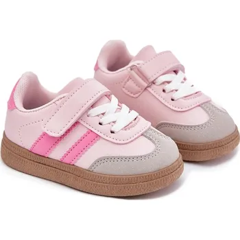 Dívčí tenisky Butosklep sportovní boty eko kůže růžové, velikost 34