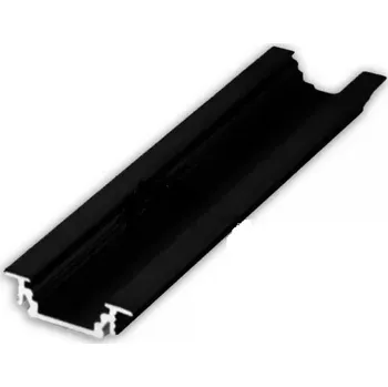 LED lišta Hliníkový profil W-I 12 GROOVE10 BC/UX černý (vložený profil GROOVE10 černý )