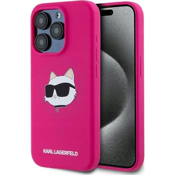 Pouzdro na mobilní telefon Zadní Kryt Karl Lagerfeld pro Apple iPhone 15 Pro růžový