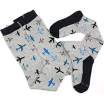 Bavlněné punčocháče TREPON LETIŠTĚ šedý melír 92-98