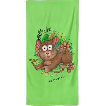 Osuška 140 x 70 cm Kočičí znamení - Střelec