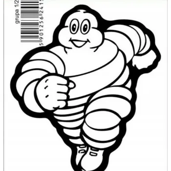 Samolepicí dekorace na vozidlo NÁLEPKA 10 cm x 9 cm - MICHELIN PANÁČEK / SNĚHULÁK