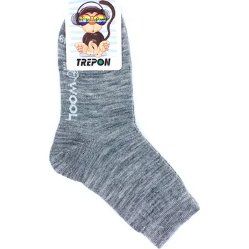 Dětské vlněné ponožky Trepon Vlnka šedé 27 - 30