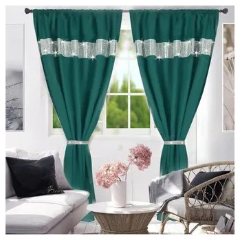Závěs Dekorační závěs s řasící páskou AURORA tmavě zelená 145x250 cm (cena za 1 kus) MyBestHome