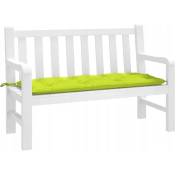 Podsedák POLŠTÁŘ NA LAVICI ZAHRADNÍ SVĚTLE ZELENÁ 120X50X7CM TEXTIL