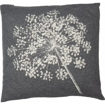 Dekorativní polštářek BYTEMA JADE květ povlak na polštář - antracit 50 x 50 cm