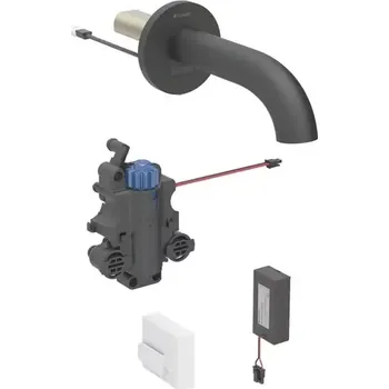 Vodovodní baterie Geberit Piave Termostatická elektronická umyvadlová baterie pod omítku, bateriové napájení, easy to clean, matná černá, 116.268.14.1