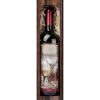 Dárkové víno 0,75 l Merlot - myslivecké víno - lovu zdar