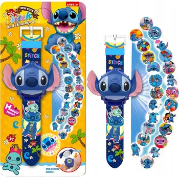 Hodinky Hodinky s projektorem Lilo a Stitch, digitální projektor Stitch 3D