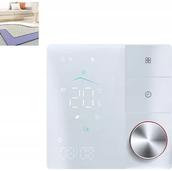 Termostat SMART termostat WiFi Matter LCD pro elektrické podlahové topení 16A Bílý