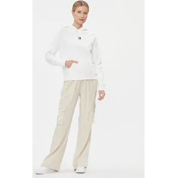 Dámská mikina Tommy Jeans Mikina Badge DW0DW17326 Bílá Boxy Fit L