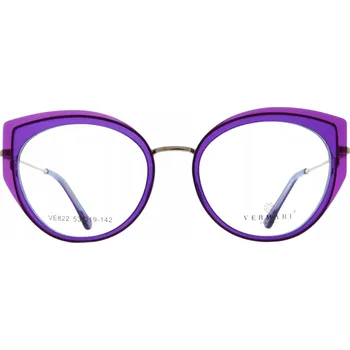 Brýlová obroučka Jemné dámské dioptrické brýle Kočičí oči VERMARI VE822 C2 Fialové