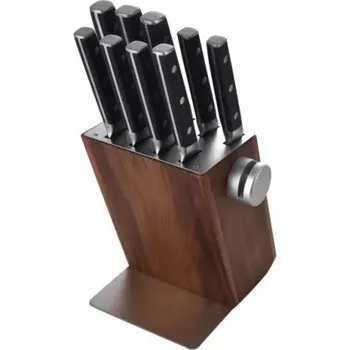 Kuchyňský nůž 10-dílná sada kuchyňských nožů se stojanem iPureHome - tmavá + Doprava Zdarma
