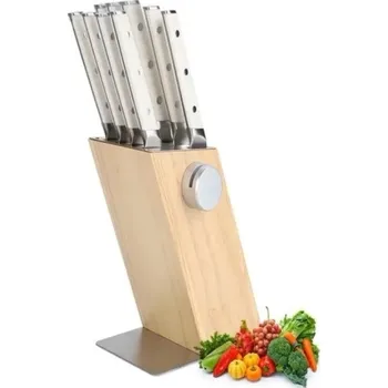 Kuchyňský nůž 10-dílná sada kuchyňských nožů se stojanem iPureHome - světlá + Doprava Zdarma